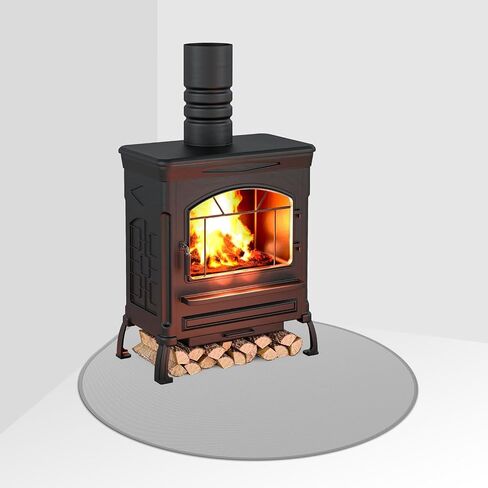 FLASLD سجادة مدفأة زاوية مقاومة للحريق تحمي الأرضيات والطوابق والباحات من Sparks Embers 40×40 بوصة، أسود in Kuwait