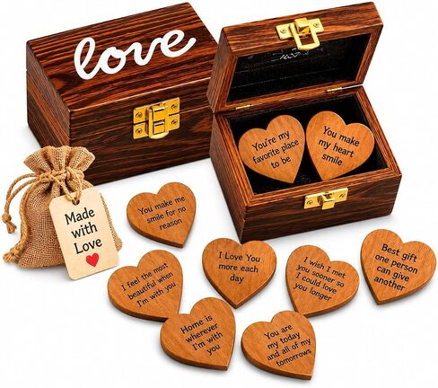 هدايا I love you for her him, 15 قلب مع اقتباسات حب جميلة مطبوعة على قلوب خشبية، طريقة فريدة لقول "I LOVE YOU"، للزوجة/الفتاة الصديقة/الزوج/الصديق، هدية الذكرى السنوية وعيد الحب in Kuwait