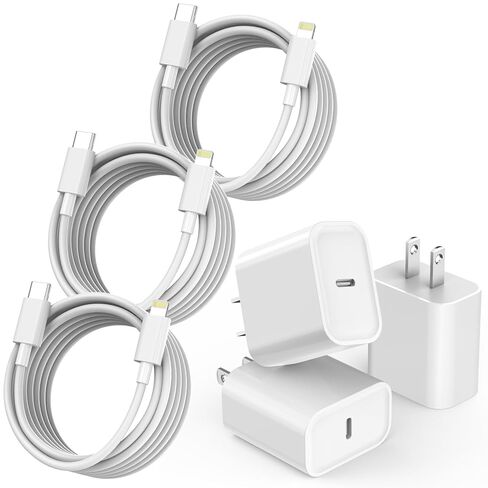 شاحن سريع iPhone، كابل شحن هاتف i، 3 عبوات شاحن iPhone شحن سريع للهاتف 6 أقدام لشحن USB C محول شحن 6FT نوع C إلى كابل Lightning لهاتف iPhone 14 Pro Max/14 Plus/13/12 Mini/11/10/XS/SE in Kuwait