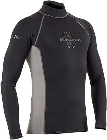 Men's Standard T-Flex UPF-80 LS Rashguard, Black in Kuwait