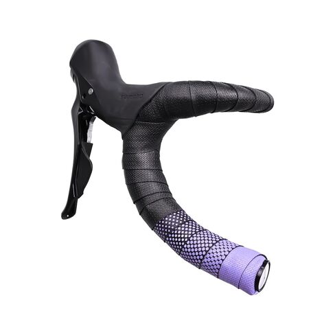 مجموعة شريط مقود الدراجة Topo Texture من بكرتين من مادة البولي يوريثان EVA سميكة مبطنة ومضادة للانزلاق ومقاومة للعرق ذاتية اللصق تتضمن مقابس نهاية الشريط وأشرطة التشطيب وشريط إسقاط حصى الطريق (أسود) in Kuwait