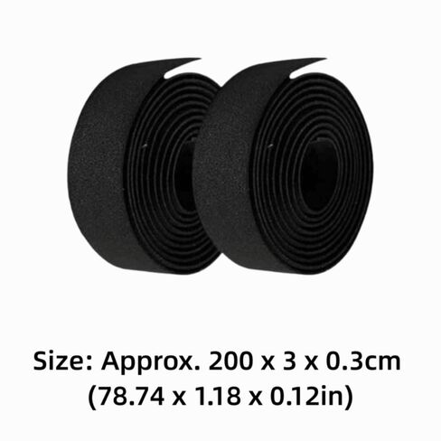 2 Sets Bike Handlebar Tape – Anti-Slip EVA Cycling Grip Wrap with End Plugs, Shock-Absorbing Rubber Sponge for Road, Gravel & Mountain Bike Drop Bars in Kuwait