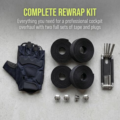 2 Sets Bike Handlebar Tape – Anti-Slip EVA Cycling Grip Wrap with End Plugs, Shock-Absorbing Rubber Sponge for Road, Gravel & Mountain Bike Drop Bars in Kuwait