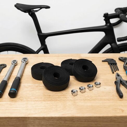 2 Sets Bike Handlebar Tape – Anti-Slip EVA Cycling Grip Wrap with End Plugs, Shock-Absorbing Rubber Sponge for Road, Gravel & Mountain Bike Drop Bars in Kuwait