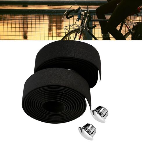 2 Sets Bike Handlebar Tape – Anti-Slip EVA Cycling Grip Wrap with End Plugs, Shock-Absorbing Rubber Sponge for Road, Gravel & Mountain Bike Drop Bars in Kuwait