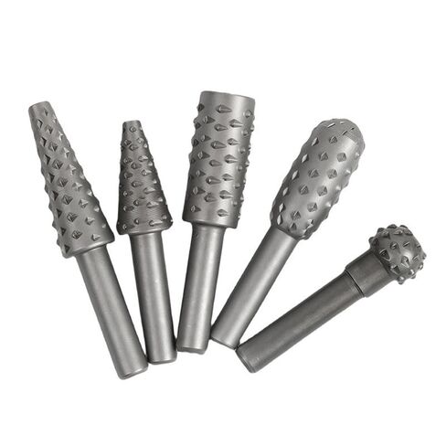5-Piece Wood Carving Rotary Burr Sets, Tungsten Carbide Drill Bits for Woodworking Grinding & Engraving Tools in Kuwait
