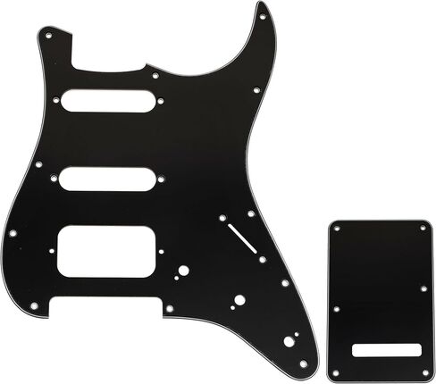 مجموعة جيتار من Musiclily Pro مكونة من 11 فتحة ST ولوحة خلفية للجيتار الكهربائي Squier Sonic Strat HSS، 3 طبقات باللون الأسود in Kuwait