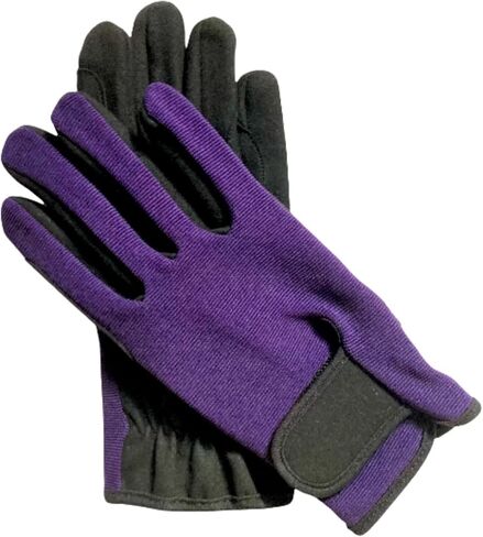 Ladies Equestrian Gloves All Sports Outdoor Sports Gloves Horse Riding (Purple, Large) in Kuwait