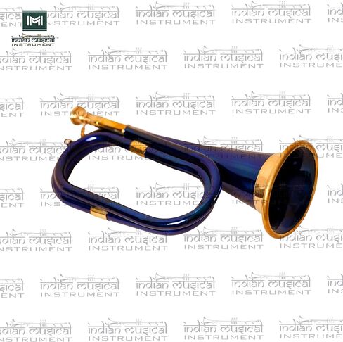 Copper Brass Bugle 10.6" BUGLE 800 US Military Cavalry Style, Brass with Mouthpiece & Gig Bag, 4" Bell Blue in Saudi Arabia