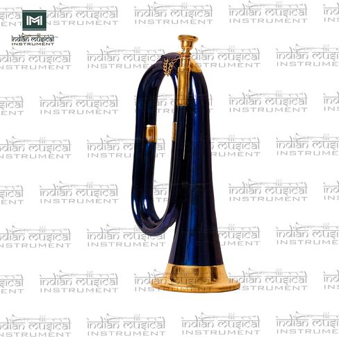 Copper Brass Bugle 10.6" BUGLE 800 US Military Cavalry Style, Brass with Mouthpiece & Gig Bag, 4" Bell Blue in Saudi Arabia