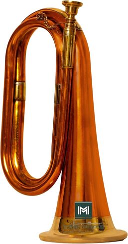 Copper Brass Bugle 10.6" BUGLE 800 US Military Cavalry Style, Brass with Mouthpiece & Gig Bag, 4" Bell Copper in Saudi Arabia