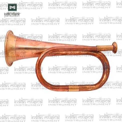 Copper Brass Bugle 10.6" BUGLE 800 US Military Cavalry Style, Brass with Mouthpiece & Gig Bag, 4" Bell Copper in Saudi Arabia