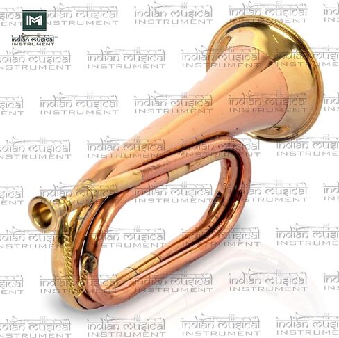 Copper Brass Bugle 10.6" BUGLE 800 US Military Cavalry Style, Brass with Mouthpiece & Gig Bag, 4" Bell Copper in Saudi Arabia