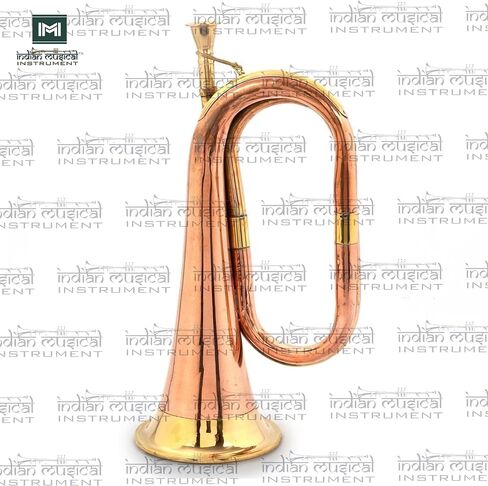 Copper Brass Bugle 10.6" BUGLE 800 US Military Cavalry Style, Brass with Mouthpiece & Gig Bag, 4" Bell Copper in Saudi Arabia