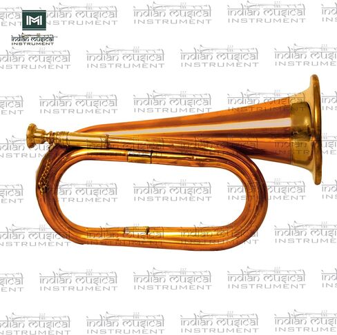 Copper Brass Bugle 10.6" BUGLE 800 US Military Cavalry Style, Brass with Mouthpiece & Gig Bag, 4" Bell Copper in Saudi Arabia