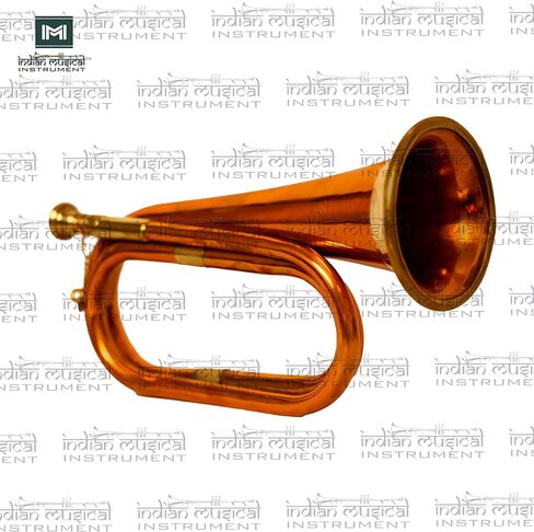 Copper Brass Bugle 10.6" BUGLE 800 US Military Cavalry Style, Brass with Mouthpiece & Gig Bag, 4" Bell Copper in Saudi Arabia