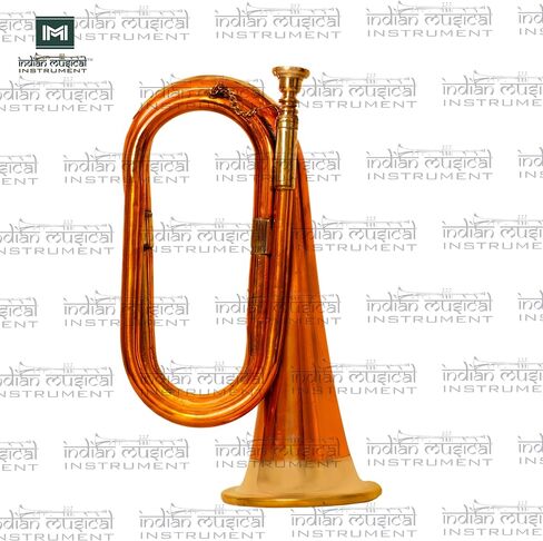 Copper Brass Bugle 10.6" BUGLE 800 US Military Cavalry Style, Brass with Mouthpiece & Gig Bag, 4" Bell Copper in Saudi Arabia