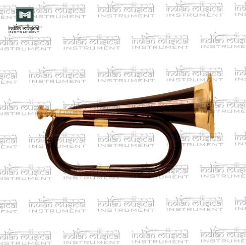 Copper Brass Bugle 10.6" BUGLE 800 US Military Cavalry Style, Brass with Mouthpiece & Gig Bag, 4" Bell Black in Saudi Arabia