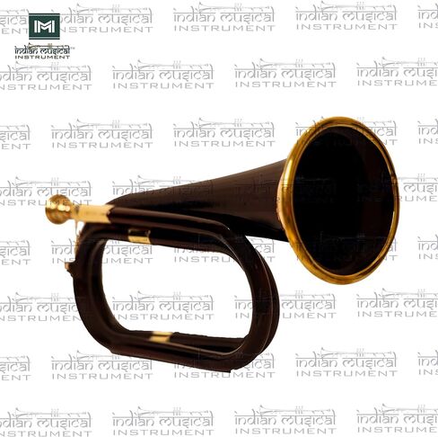Copper Brass Bugle 10.6" BUGLE 800 US Military Cavalry Style, Brass with Mouthpiece & Gig Bag, 4" Bell Black in Saudi Arabia