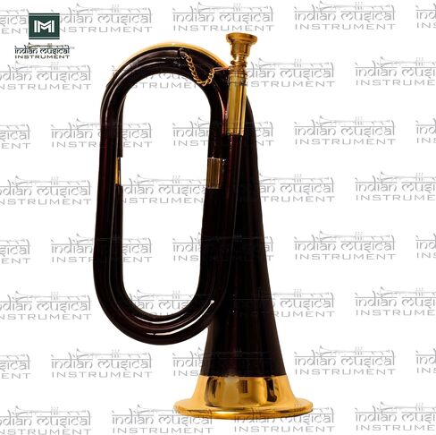 Copper Brass Bugle 10.6" BUGLE 800 US Military Cavalry Style, Brass with Mouthpiece & Gig Bag, 4" Bell Black in Saudi Arabia
