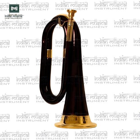 Copper Brass Bugle 10.6" BUGLE 800 US Military Cavalry Style, Brass with Mouthpiece & Gig Bag, 4" Bell Black in Saudi Arabia