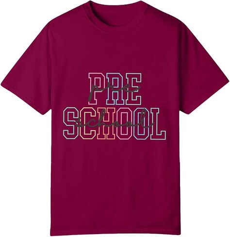 Toddler Back to School Shirt Kids Boys Girls First Day of Preschool Tshirt Youth Cute Graphic Tee (a-Wine, 12-13 Years) in Saudi Arabia
