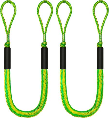 4FT Bungee Dock Line Mooring Rope with Float, 2Pack for Boats, Kayak, Canoe (RED) in Kuwait