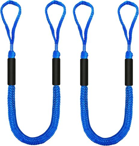 4FT Bungee Dock Line Mooring Rope with Float, 2Pack for Boats, Kayak, Canoe (RED) in Kuwait