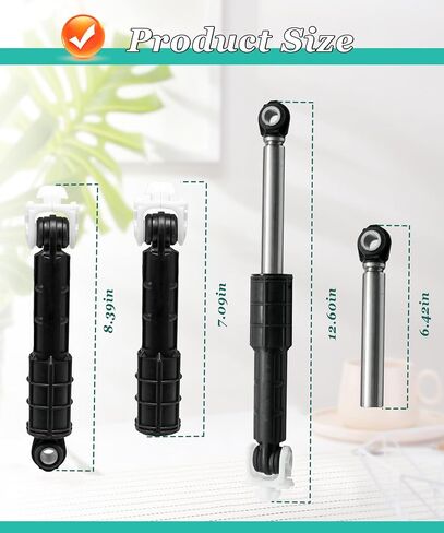 GFW450SSM1WW Washing Machine Shock Absorber Fits For GE Washer,Replaces WH01X20826 WH01X10343 AP4265856 WH01X10385 WH01X10425 AH1482318 EA1482318 WH01X10260 PS1482318,With 4 Shock and 4 Pins in Kuwait