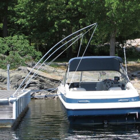 Dockmate Deluxe 12' Mooring Whips - Premium Bungee Boat Dock Accessories with Solid Fiberglass Rods and Cast-Aluminum Base for Secure Boat Docking - Pack of 2 Dock Rods for Easy Separation and Storage in Kuwait