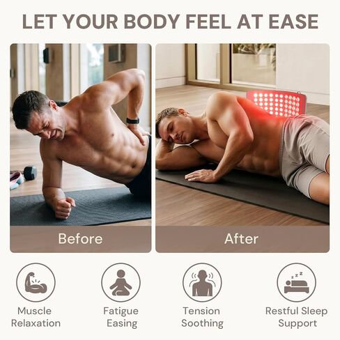 Red Light Therapy for Face and Body, 96 LEDs Curved Silicone Infrared Light Therapy with Stand and Belt, FSA HSA 660nm 850nm Dual Wave Lamp for Muscle Recovery, Skin Care & Sleep Improvement. in Kuwait