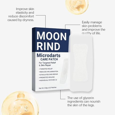Moon Rind VeinTarget Microdarts Patch، علاج احترافي لأوردة الدوالي لبقع الساقين، 2026 علاج جديد لأوردة الدوالي للساقين، مكونات طبيعية لعلاج الساق لجميع أنواع البشرة (3 صناديق) in Kuwait