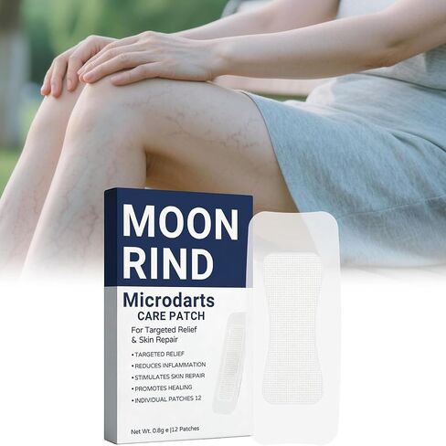 Moon Rind VeinTarget Microdarts Patch، علاج احترافي لأوردة الدوالي لبقع الساقين، 2026 علاج جديد لأوردة الدوالي للساقين، مكونات طبيعية لعلاج الساق لجميع أنواع البشرة (3 صناديق) in Kuwait