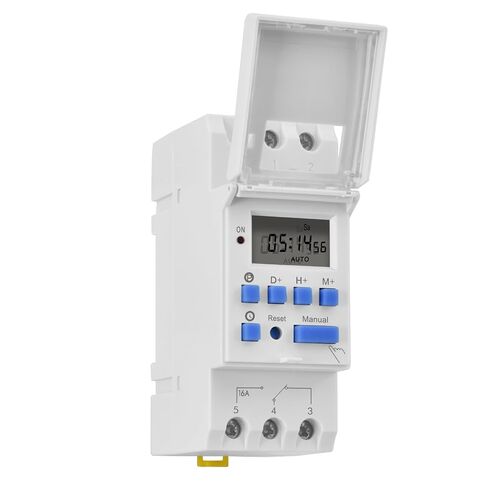 Heschen Digital LCD Power Weekly Programmable Timer Relay Switch THC15A DC12V 16Amp SPST 35mm DIN Rail in Kuwait