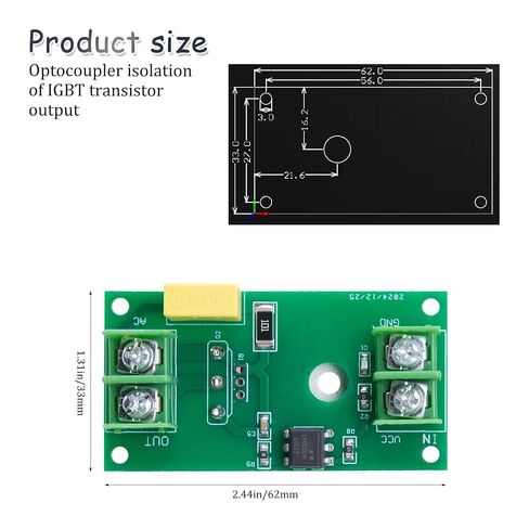 KOOBOOK 2Pcs High-Performance 1-Channel Solid State Relay (SSR) Module DC3-24V 40A Optocoupler Isolation IGBT Transistor Switch for Enhanced Circuit Safety in Kuwait