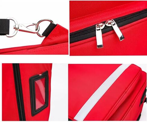 Rolling Medical Bag with Detachable Trolley, First Aid Empty Backpack, Multi-Compartment Design, Emergency Responder Trauma Bag, with Reflective Strips, for Nurses, Doctors in Kuwait