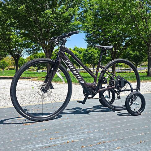 عجلات تدريب الدراجات، مثبت دراجات للبالغين مقاس 20 24 26 27.5 و29 بوصة - NEW EERONS NFORCE-360، يدعم أكثر من 200 رطل، ملاءمة عالمية وقابلة للتعديل، يحول الدراجة العادية إلى دراجة ثلاثية العجلات in Kuwait