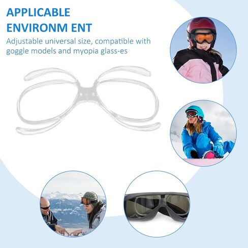 Ski Goggles Insert, TR90 Flexible Adapter for Snowboarding Eyewear, ImpactResistant Design for Adults in Kuwait
