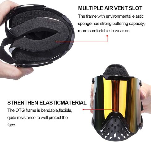 Snowbike goggles 1-piece set, with neck mask and breathable face mask, suitable for both male and female teenagers (Color,1Pcs) in Kuwait