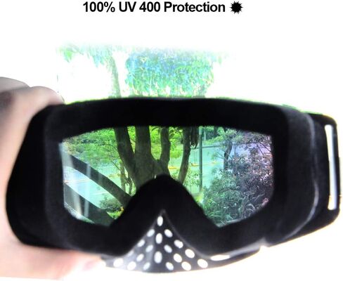 Snowbike goggles 1-piece set, with neck mask and breathable face mask, suitable for both male and female teenagers (Color,1Pcs) in Kuwait