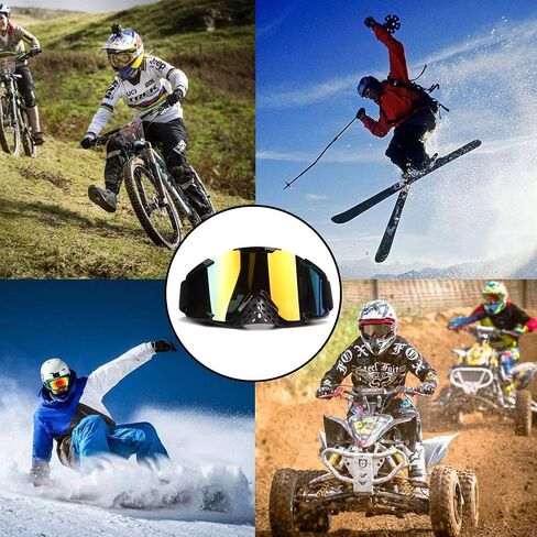 Snowbike goggles 1-piece set, with neck mask and breathable face mask, suitable for both male and female teenagers (Color,1Pcs) in Kuwait