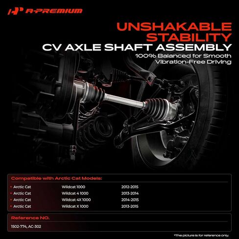 A-premium CV Axle Goxbly Assembly متوافق مع نماذج Cat القطب الشمالي-Wildcat 1000 ، Wildcat 4 1000 ، Wildcat 4x 1000 ، Wildcat x 1000 ، 2012-2015-اليسار الأمامي أو اليمين ، استبدل# 1502-774 in Kuwait