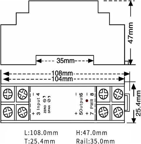 تيار مستمر 0-75mV 0-48V إلى 4-20mA الجهد الحالي محول إشارات 0-1000V 0-20mA إلى 4-20mA 0-10V إخراج 1 في 1 خارج إشارة المعزل(3) in Kuwait
