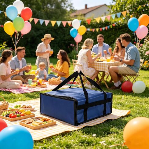 Insulated Pizza Bag 20x20x8 Inch, Thermal Food Delivery Bag with Superior Heat Retention, Leakproof & Foldable for Catering, Delivery Drivers & Home in Kuwait