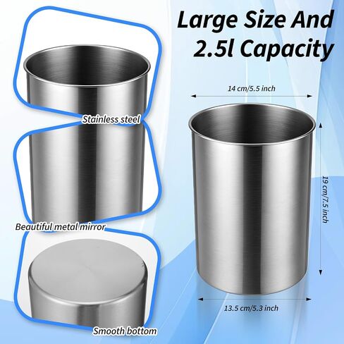 3 Pcs Wine Ice Bucket, 750 ML Stainless Steel Champagne Ice Bucket Wine Cooler Buckets Keeps Cold for Hours Fits Most Standard Sized Bottles (Silver) in Saudi Arabia
