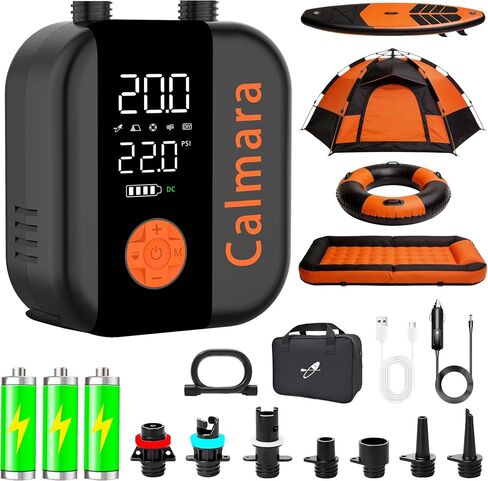 B1 Electric Paddle Board Pump,Rechargeable 10000mAh Cordless/12V DC 22 PSI High Pressure SUP Pump,Inflation & Deflation,Auto-Off for Stand Up Surfing Kite,Tent,Boat Gift for Men in Saudi Arabia