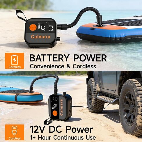 B1 Electric Paddle Board Pump,Rechargeable 10000mAh Cordless/12V DC 22 PSI High Pressure SUP Pump,Inflation & Deflation,Auto-Off for Stand Up Surfing Kite,Tent,Boat Gift for Men in Saudi Arabia