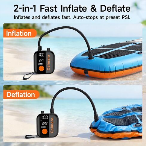 B1 Electric Paddle Board Pump,Rechargeable 10000mAh Cordless/12V DC 22 PSI High Pressure SUP Pump,Inflation & Deflation,Auto-Off for Stand Up Surfing Kite,Tent,Boat Gift for Men in Saudi Arabia