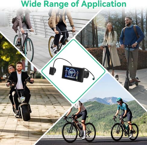 24‑72V Electric LCD Display, Water Proof S966 Display Meter Control Panel Lightweight Large Screen Bicycle Controller Panel for 22.2mm/0.87in Handlebars in Kuwait