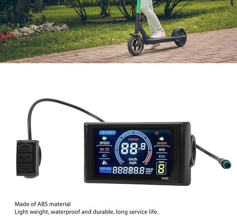 24‑72V Electric LCD Display, Water Proof S966 Display Meter Control Panel Lightweight Large Screen Bicycle Controller Panel for 22.2mm/0.87in Handlebars in Kuwait
